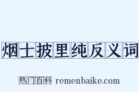 烟士披里纯反义词是什么意思的图片